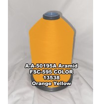 A-A-50195A Aramid Thread, Tex 415, Size 3500, Color Orange Yellow 13538 
