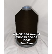 A-A-50195A Aramid Thread, Tex 277, Size 2400, Color Sea Blue 15042 