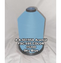 A-A-50195A Aramid Thread, Tex 46, Size 400, Color Sky Blue 15200 