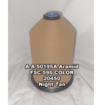 A-A-50195A Aramid Thread, Tex 46, Size 400, Color Night Tan 20450 