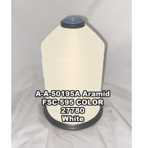 A-A-50195A Aramid Thread, Tex 277, Size 2400, Color White 27780 