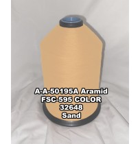 A-A-50195A Aramid Thread, Tex 138, Size 1200, Color Sand 32648 