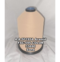 A-A-50195A Aramid Thread, Tex 69, Size 600, Color Sand 33690 