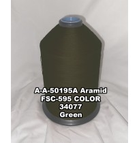 A-A-50195A Aramid Thread, Tex 69, Size 600, Color Green 34077
