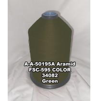 A-A-50195A Aramid Thread, Tex 92, Size 800, Color Green 34082 