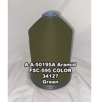 A-A-50195A Aramid Thread, Tex 554, Size 4200, Color Green 34127