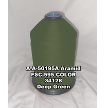 A-A-50195A Aramid Thread, Tex 207, Size 1800, Color Deep Green 34128 