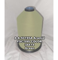 A-A-50195A Aramid Thread, Tex 346, Size 3000, Color Green 34414 