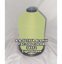 A-A-50195A Aramid Thread, Tex 69, Size 600, Color Light Green 34552 
