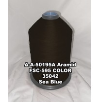 A-A-50195A Aramid Thread, Tex 415, Size 3500, Color Sea Blue 35042 