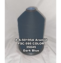 A-A-50195A Aramid Thread, Tex 346, Size 3000, Color Dark Blue 35045