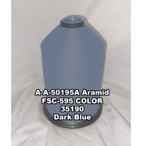 A-A-50195A Aramid Thread, Tex 138, Size 1200, Color Dark Blue 35190 