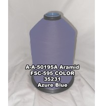 A-A-50195A Aramid Thread, Tex 277, Size 2400, Color Azure Blue 35231 