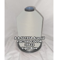 A-A-50195A Aramid Thread, Tex 46, Size 400, Color Light Blue 35622 