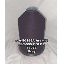 A-A-50195A Aramid Thread, Tex 554, Size 4200, Color Gray 36076 