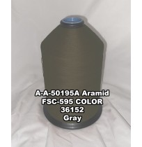 A-A-50195A Aramid Thread, Tex 277, Size 2400, Color Gray 36152