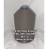 A-A-50195A Aramid Thread, Tex 346, Size 3000, Color Neutral Gray 36173