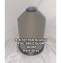 A-A-50195A Aramid Thread, Tex 92, Size 800, Color Dark Gray 36280 