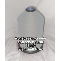 A-A-50195A Aramid Thread, Tex 277, Size 2400, Color Light Gull Gray 36440 