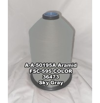 A-A-50195A Aramid Thread, Tex 415, Size 3500, Color Sky Gray 36473 