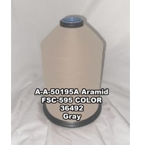 A-A-50195A Aramid Thread, Tex 46, Size 400, Color Gray 36492 