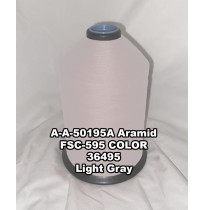 A-A-50195A Aramid Thread, Tex 277, Size 2400, Color Light Gray 36495 