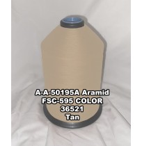 A-A-50195A Aramid Thread, Tex 207, Size 1800, Color Tan 36521 