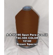 A-A-55195 Spun Para-Aramid Thread, Tex 30/4, Size 70, Color Brown Special 10140 