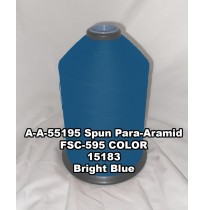 A-A-55195 Spun Para-Aramid Thread, Tex 30/4, Size 70, Color Bright Blue 15183 