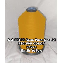 A-A-55195 Spun Para-Aramid Thread, Tex 30/5, Size 90, Color Earth Yellow 23275 