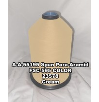 A-A-55195 Spun Para-Aramid Thread, Tex 30/4, Size 70, Color Cream 23578 