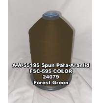 A-A-55195 Spun Para-Aramid Thread, Tex 30/3, Size 50, Color Forest Green 24079 