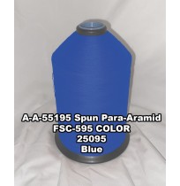 A-A-55195 Spun Para-Aramid Thread, Tex 30/2, Size 35, Color Blue 25095 