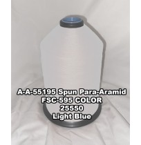 A-A-55195 Spun Para-Aramid Thread, Tex 30/2, Size 35, Color Light Blue 25550 