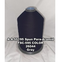 A-A-55195 Spun Para-Aramid Thread, Tex 30/5, Size 90, Color Gray 26044
