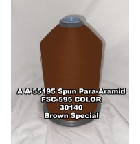 A-A-55195 Spun Para-Aramid Thread, Tex 30/3, Size 50, Color Brown Special 30140 