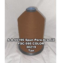 A-A-55195 Spun Para-Aramid Thread, Tex 30/4, Size 70, Color Tan 30219