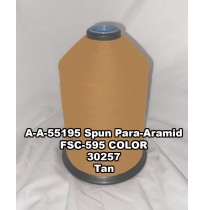 A-A-55195 Spun Para-Aramid Thread, Tex 30/3, Size 50, Color Tan 30257 