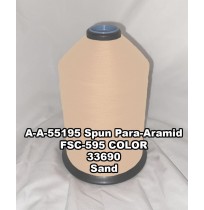 A-A-55195 Spun Para-Aramid Thread, Tex 30/2, Size 35, Color Sand 33690 