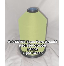 A-A-55195 Spun Para-Aramid Thread, Tex 30/4, Size 70, Color Light Green 34552 