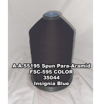 A-A-55195 Spun Para-Aramid Thread, Tex 30/3, Size 50, Color Insignia Blue 35044 