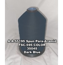 A-A-55195 Spun Para-Aramid Thread, Tex 30/3, Size 50, Color Dark Blue 35045