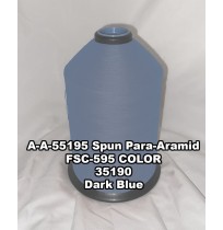 A-A-55195 Spun Para-Aramid Thread, Tex 30/4, Size 70, Color Dark Blue 35190 