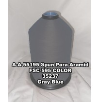 A-A-55195 Spun Para-Aramid Thread, Tex 30/2, Size 35, Color Gray Blue 35237 