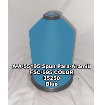 A-A-55195 Spun Para-Aramid Thread, Tex 30/5, Size 90, Color Blue 35250 