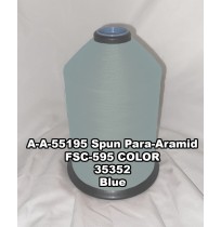 A-A-55195 Spun Para-Aramid Thread, Tex 30/4, Size 70, Color Blue 35352 