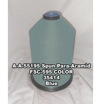 A-A-55195 Spun Para-Aramid Thread, Tex 30/2, Size 35, Color Blue 35414 