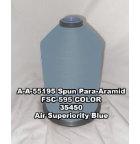A-A-55195 Spun Para-Aramid Thread, Tex 30/2, Size 35, Color Air Superiority Blue 35450 