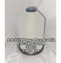 A-A-55195 Spun Para-Aramid Thread, Tex 30/4, Size 70, Color Light Blue 35622 