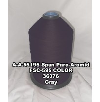 A-A-55195 Spun Para-Aramid Thread, Tex 30/2, Size 35, Color Gray 36076 